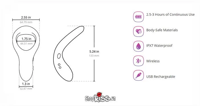 Lovense Diamo Ring App Controlled Vibrating Cock Ring — photo 7