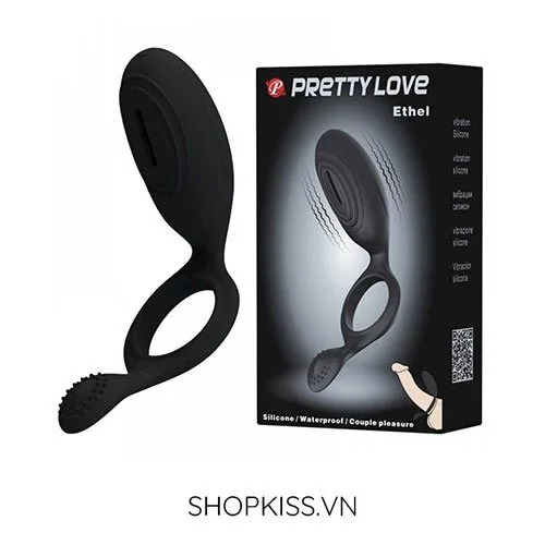 Prettylove Ethel Vibrating Silicone Penis Ring Delay Enhance — photo 2