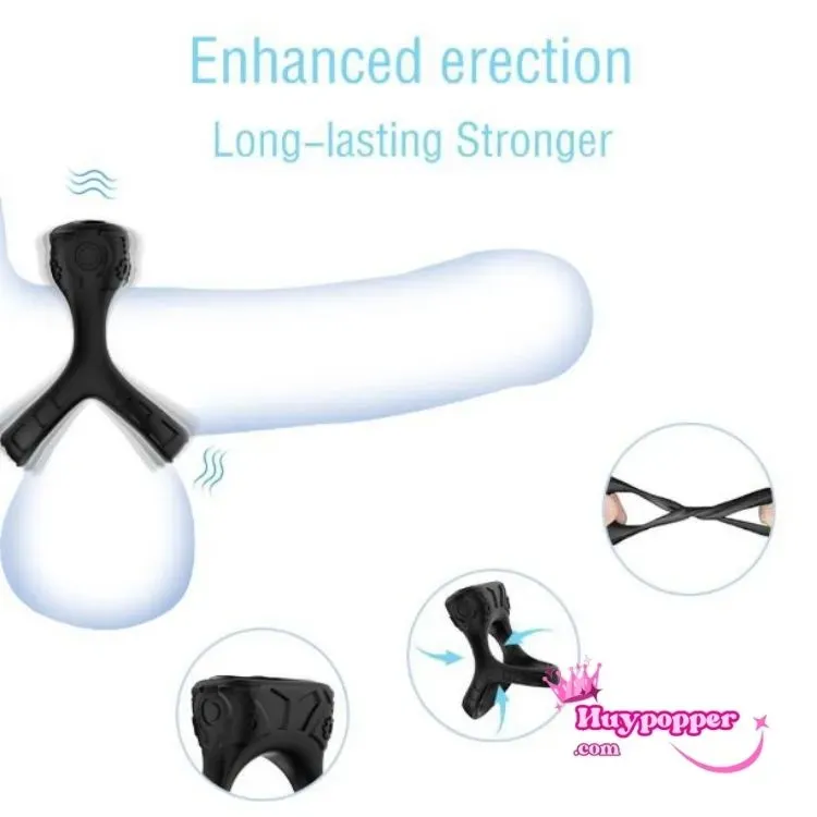 Smart Vibrating Cock Ring 9 Modes Waterproof Delay Enhancer — photo 2