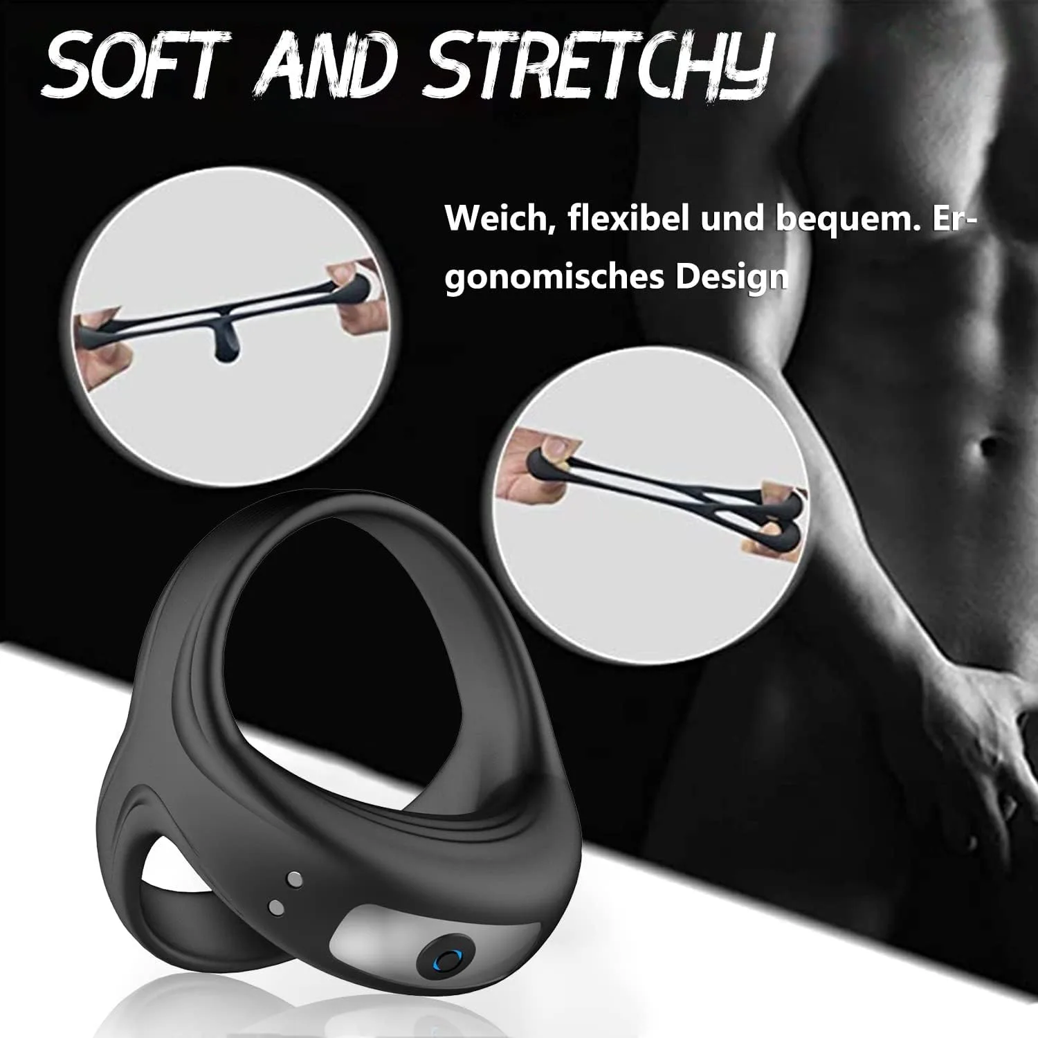 Premium Cockring Vibration Silicone Ring with 10 Modes — photo 6