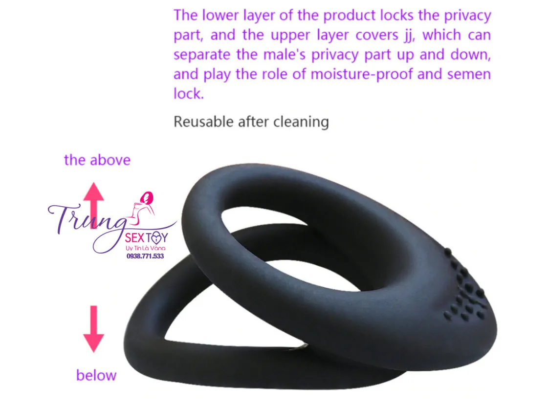 Black Spiked Penis Ring Delay Ejaculation — photo 4