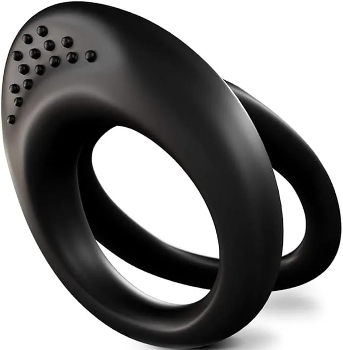 Black Spiked Vibrating Penis Ring Extend Lasting Pleasure — photo 2