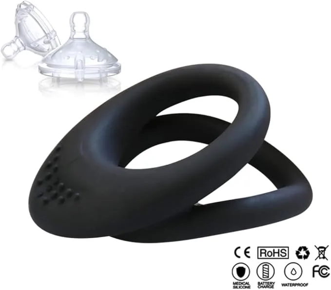 Black Spiked Vibrating Penis Ring Extend Lasting Pleasure — photo 3