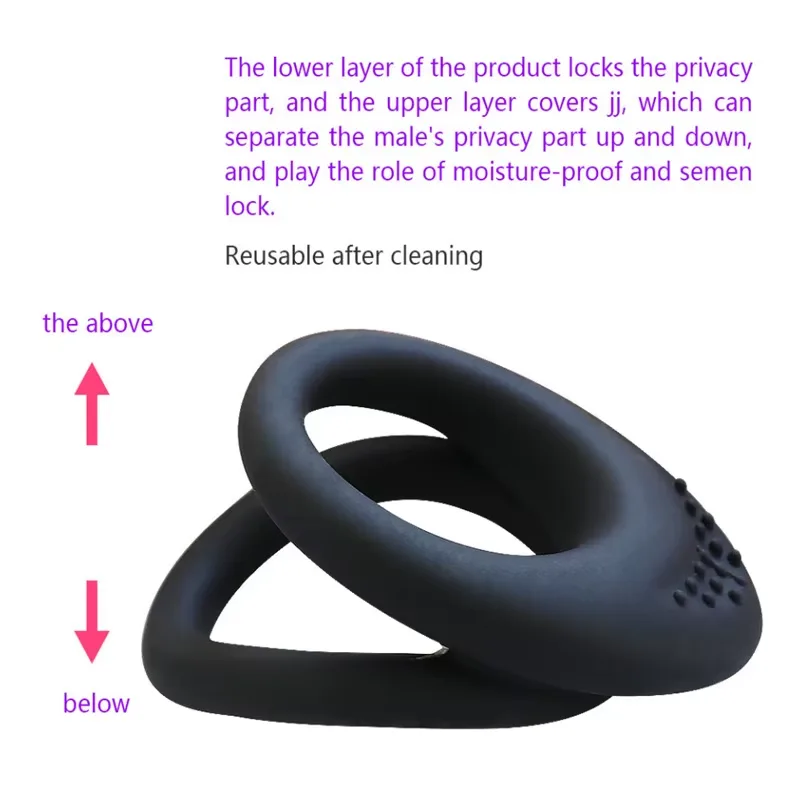 Black Spiked Vibrating Penis Ring Extend Lasting Pleasure — photo 4