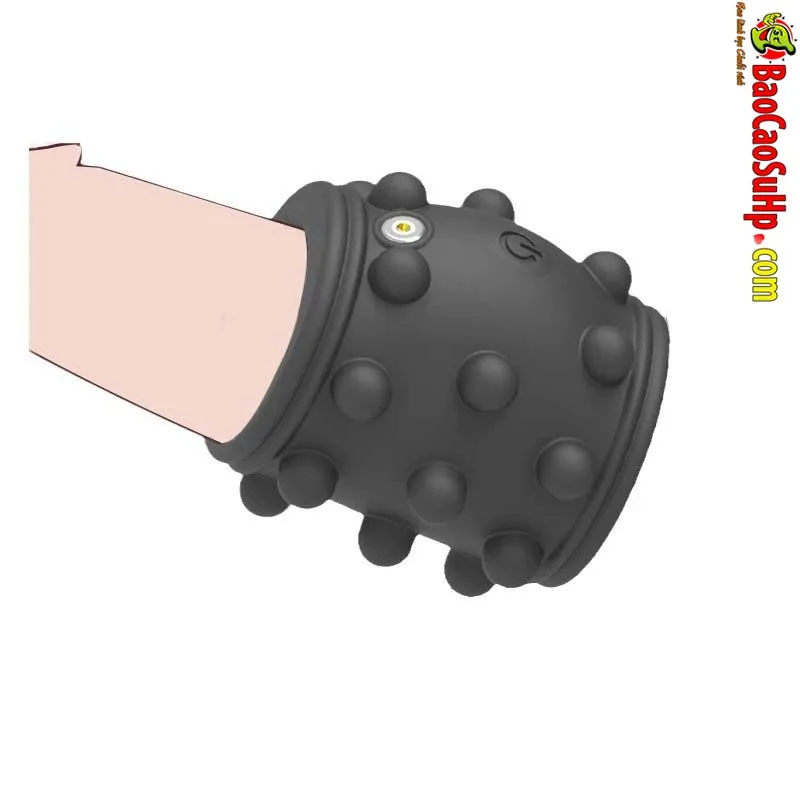Azaria SZ063 Textured Vibrating Silicone Penis Ring Durable — photo 4