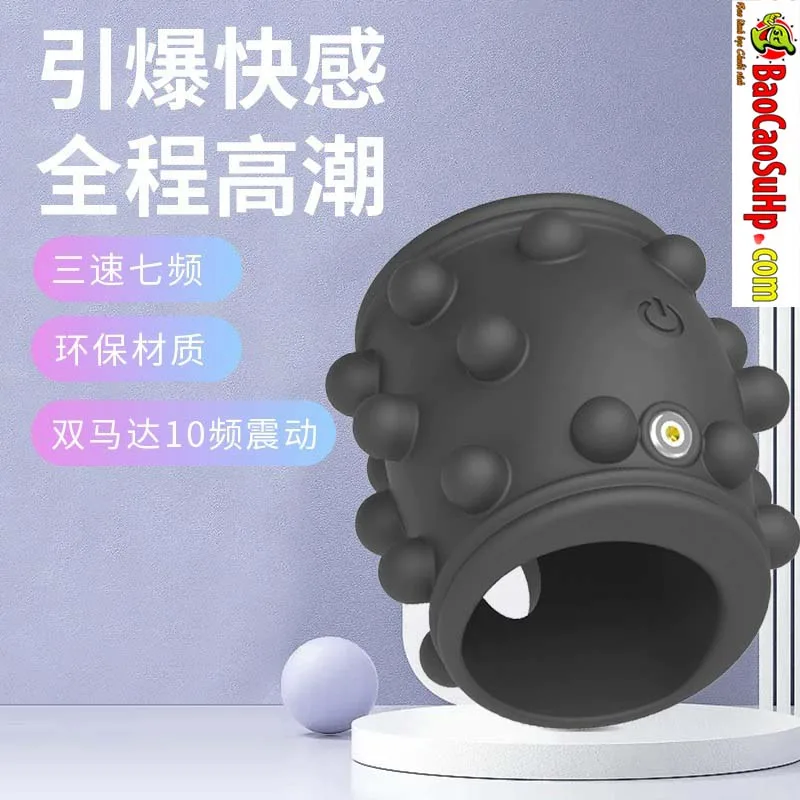 Azaria SZ063 Textured Vibrating Silicone Penis Ring Durable — photo 5