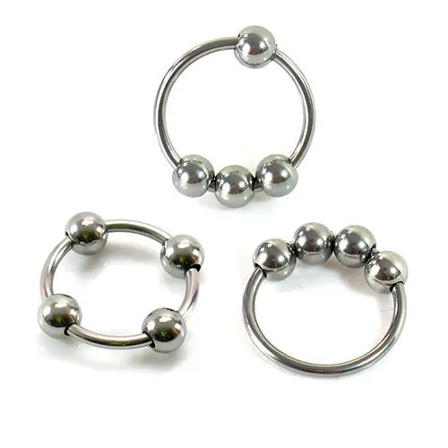Stainless Steel 4-Ball Adjustable Penis Ring Delay Ejaculation Tool — photo 2