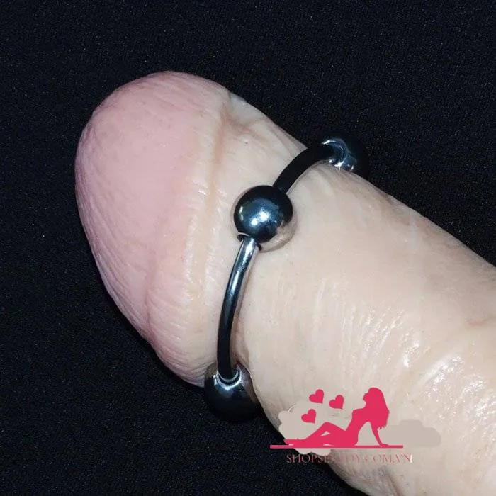 DC70Q Stainless Steel 4-Bead Penis Ring for Enhanced Pleasure — photo 2