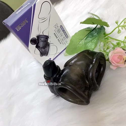 Silicone Vibrating Cock Sleeve Ring Delay Climax Enhance Pleasure — photo 4