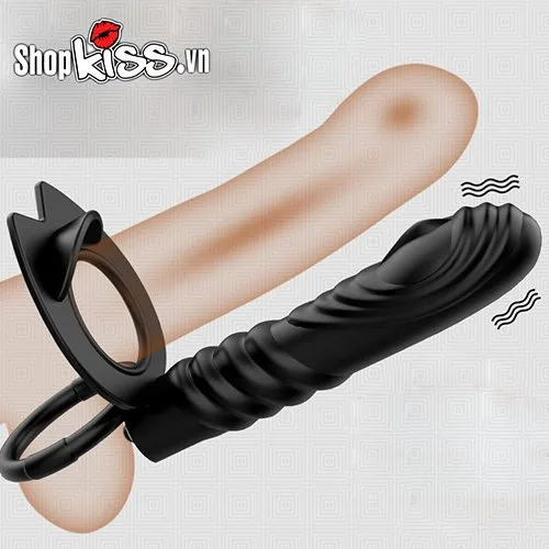Vibrating Penis Ring with Anal Stimulator for Men — photo 5