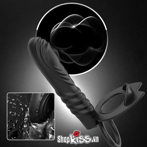 Vibrating Penis Ring with Anal Stimulator for Men — photo 7