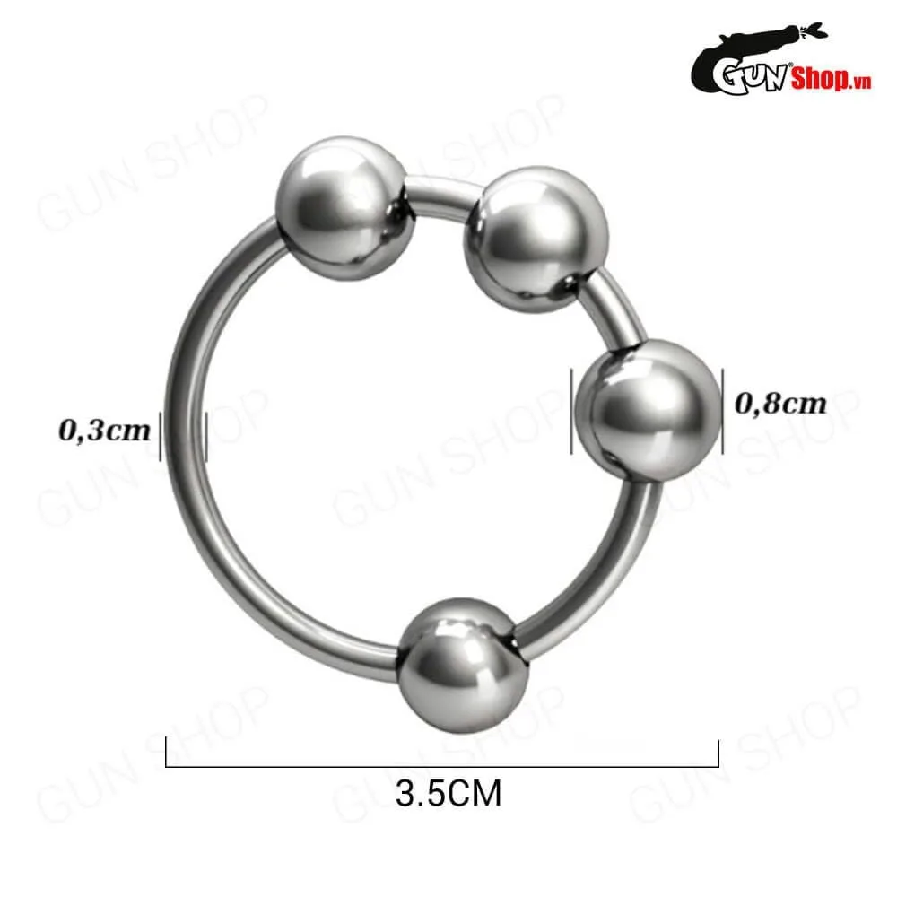 4-Ball Stainless Steel Adjustable Cock Ring — photo 2