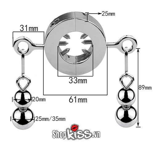 Unique BDSM Testicle Ring with Weighted Spikes — photo 5