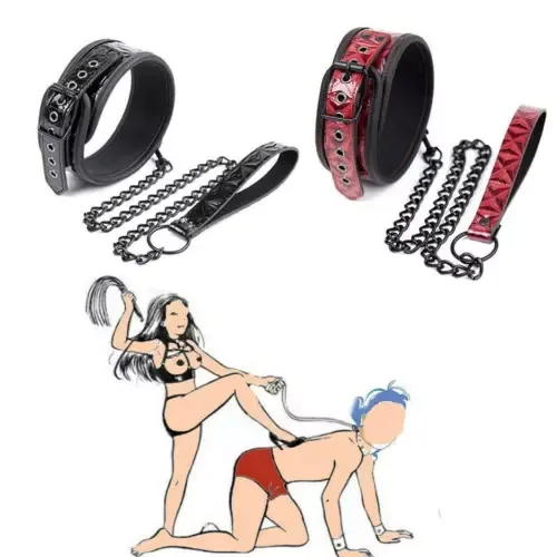 BDSM Collar Chain Ring Sexy Bondage Foreplay Gear — photo 4