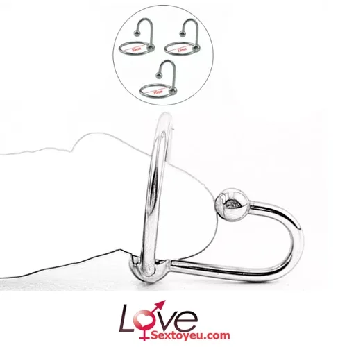 Inox Beaded Penis Lock with Urethral Hook for Intense Sensation — photo 2
