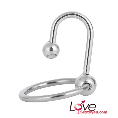 Inox Beaded Penis Lock with Urethral Hook for Intense Sensation — photo 4