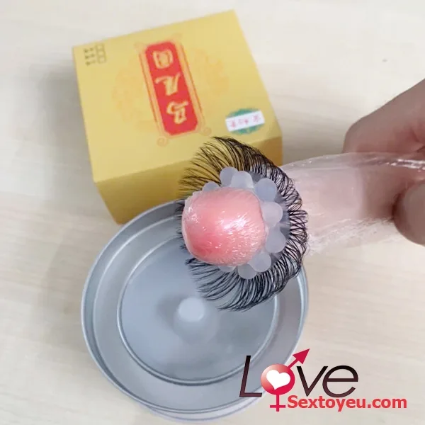 Horsehair Silicone Cock Ring Textured Durable Stretch — photo 2