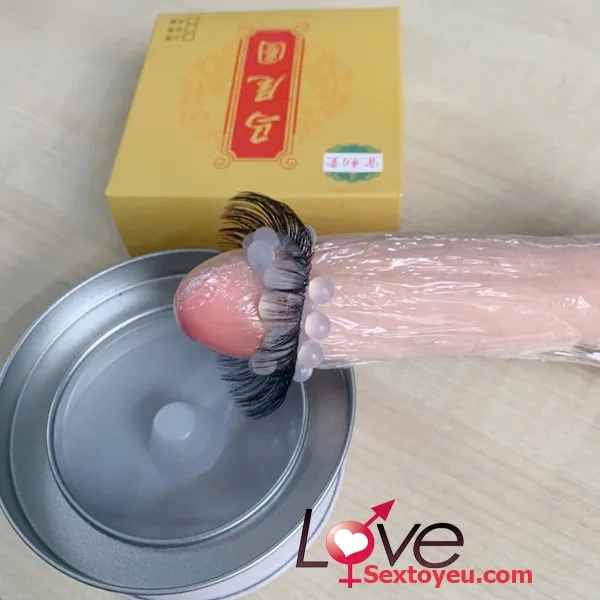 Horsehair Silicone Cock Ring Textured Durable Stretch — photo 4