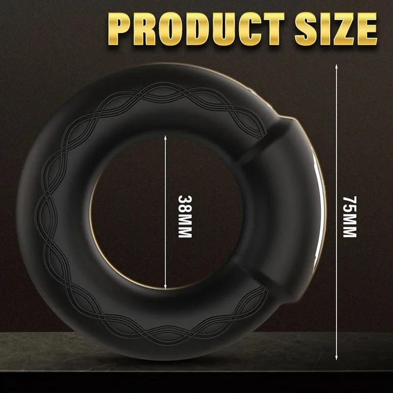 Multi Frequency Warm Vibrating Cock Ring USB Rechargeable — photo 2