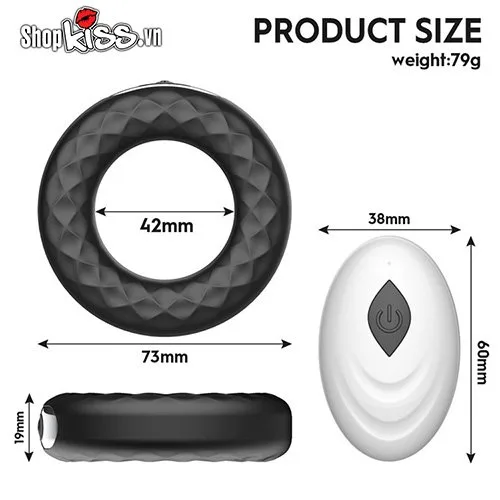 SECWELL Remote Control Vibrating Penis Ring — photo 3