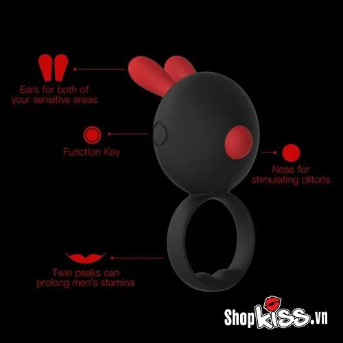 RinBit 2-in-1 Rabbit Vibrator USA Premium Silicone Ring — photo 8
