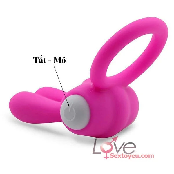 Double Rabbit Ears Vibrating Ring Couples Intimate Toy Pink — photo 3