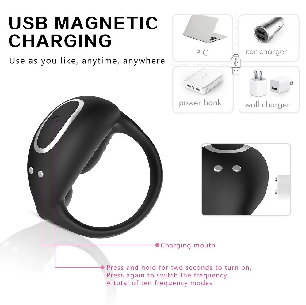 Remote Control Testicle Vibrating Ring Pleasure & Health — photo 4