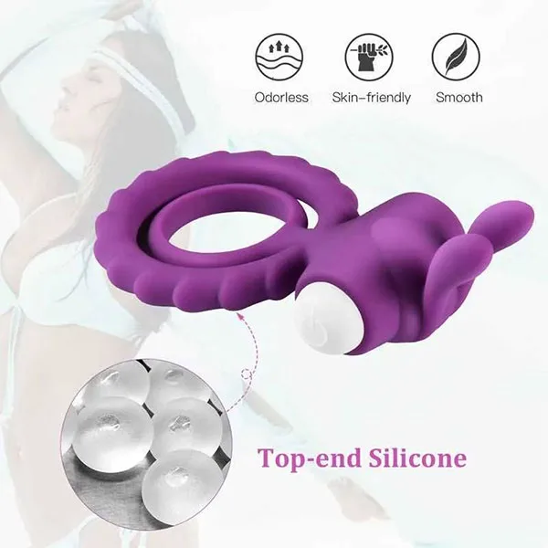 Oh Rabbit Love Ring Vibrator Dual Pleasure Enhance — photo 4