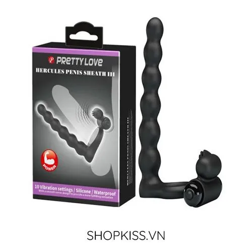 Prettylove Hercules Penis III 3-in-1 Silicone Anal Stimulator Ring — photo 2
