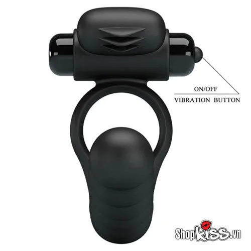 Prettylove Hercules Penis III 3-in-1 Silicone Anal Stimulator Ring — photo 6