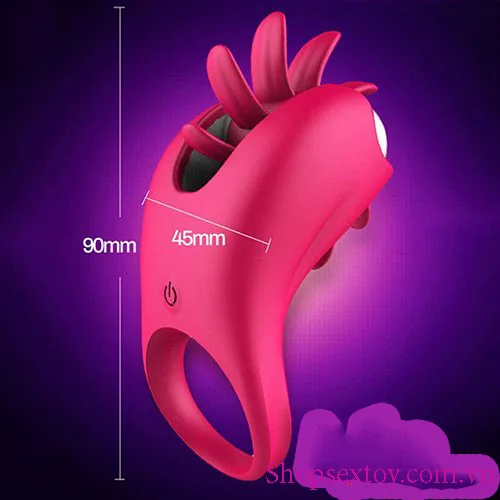 XTS 19 2-in-1 Rotating Licking Vibrating Couples Ring — photo 3