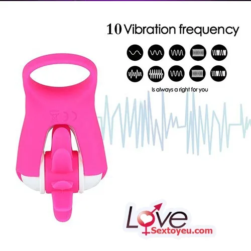 2in1 Rotating Licking Ring Stimulator Couples Silicone Toy — photo 3