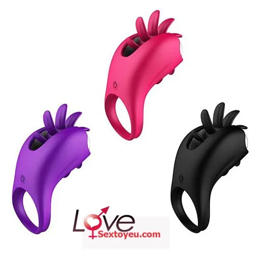 2in1 Rotating Licking Ring Stimulator Couples Silicone Toy — photo 5