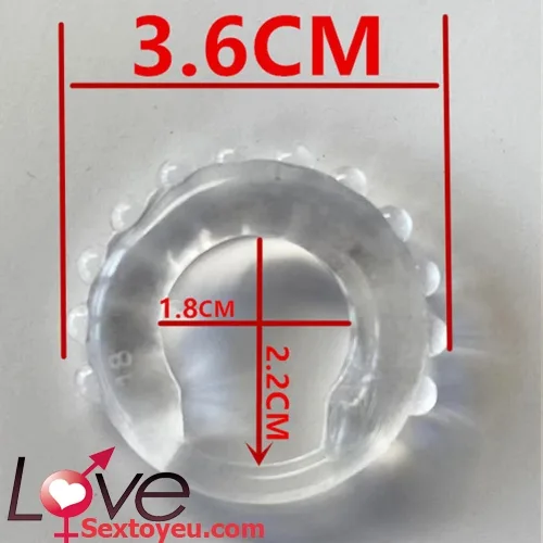 Silicone + ABS Penis Ring with Beads Spikes Waterproof Enhancer — photo 3
