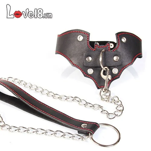 Bat BDSM Leather Collar Bat Wing Design Adjustable — photo 3