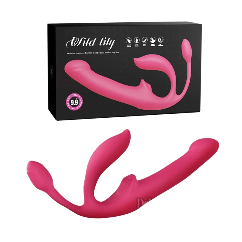 Wild Lily 3in1 Remote Vibrating Suction Lesbo Love Toy WaterResist
