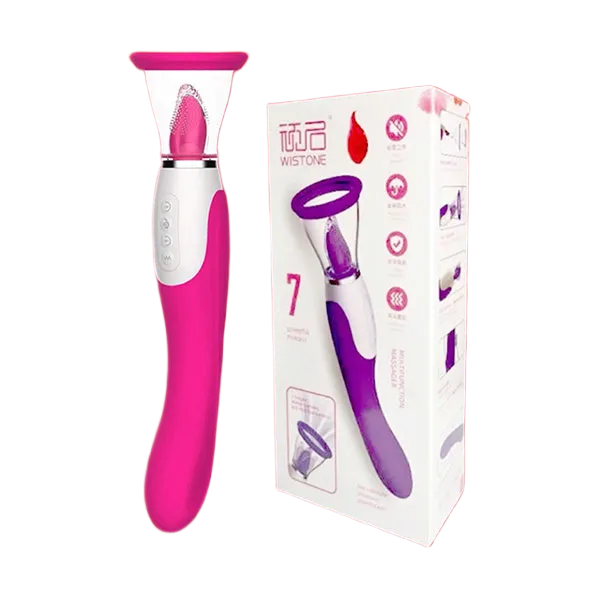 Wistone Dual Vibrator Tongue Licking G Spot Stimulator