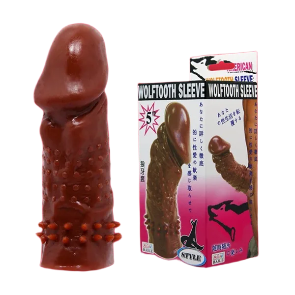 Wolftooth Sleeve Soft Silicone Penis Enlarger Delay Condom