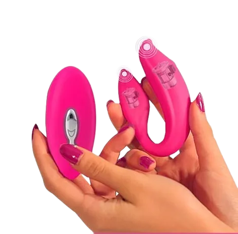 WoYes Dual-Head Vibrator Japanese Technology Sleek Pink Design