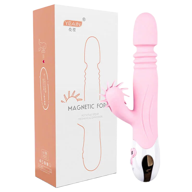 Yeain 12 Frequency USB Rechargeable Silicone Vibrating Thrusting Toy