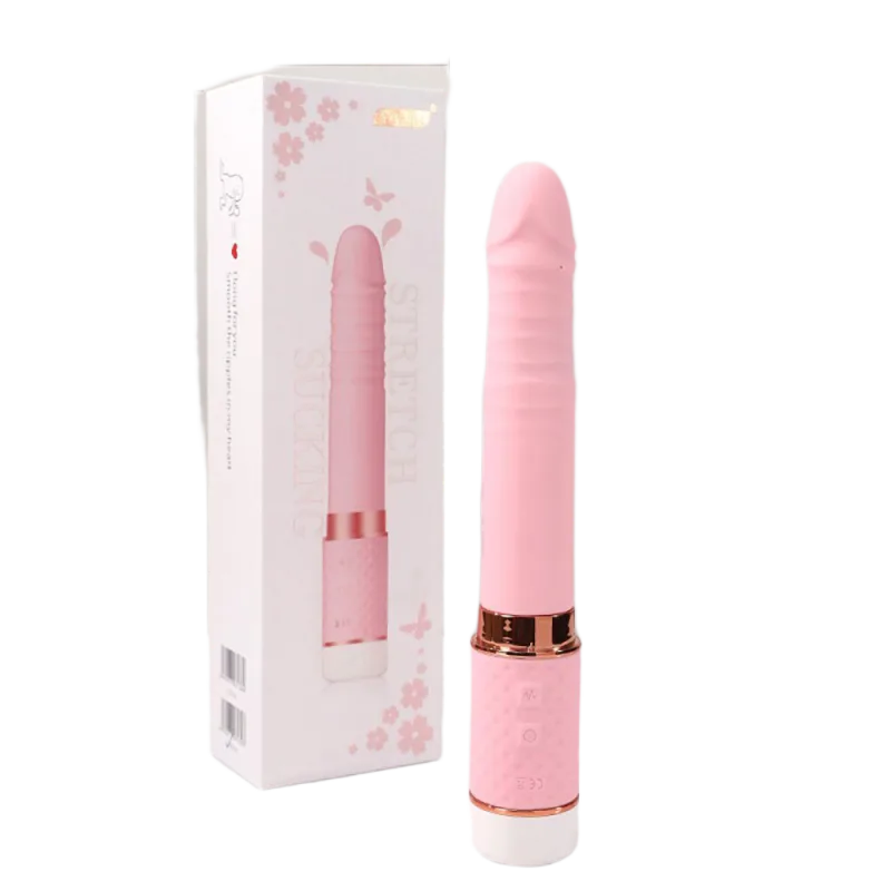 Yeain 2-in-1 Rechargeable Suction Vibrator Pink & White