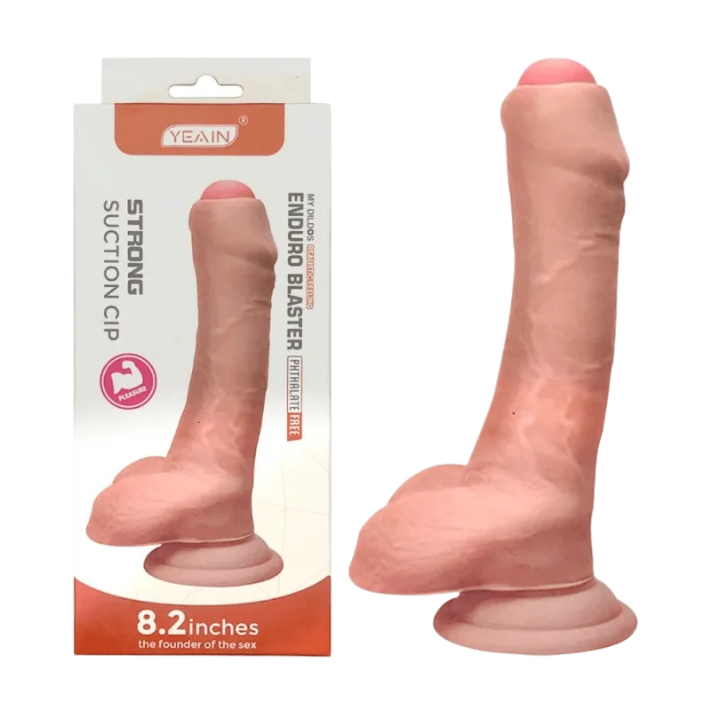 Yeain 8.2” Wall Mount Realistic Flexible Soft Elastic Dildo