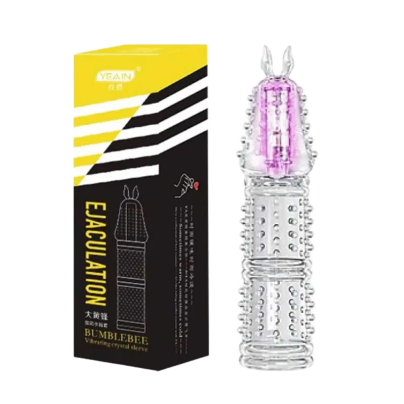 Yeain Bumblebee Vibrating Penis Sleeve Premium Silicon Texture
