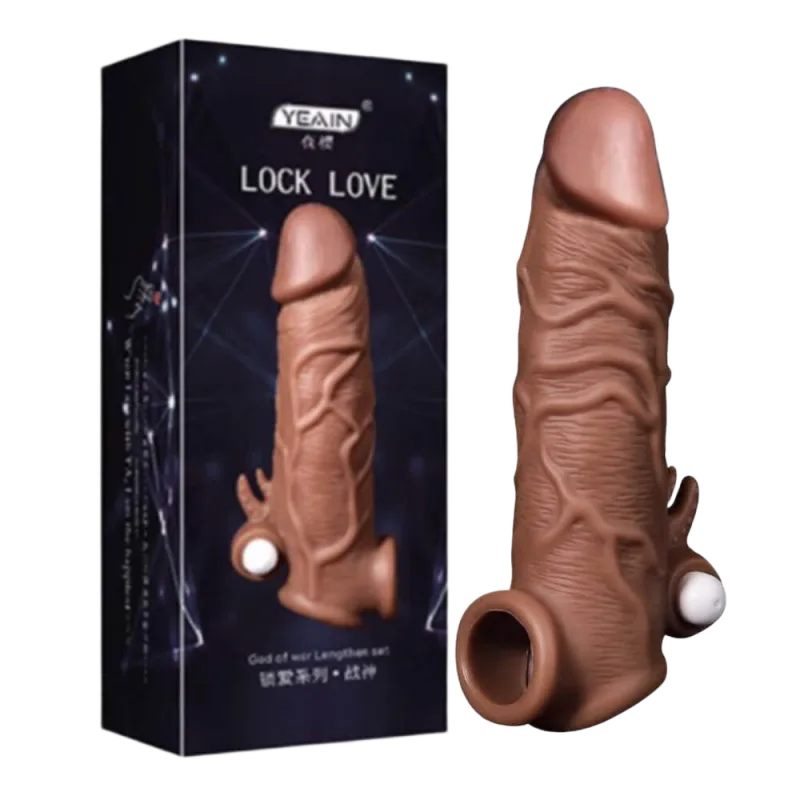 Yeain Lock Love God War Vibrating Penis Extension Condom