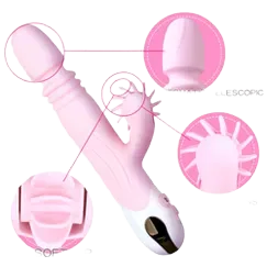 Yeain Tongue Vibrator Double Purpose Realistic Stimulating Dildo