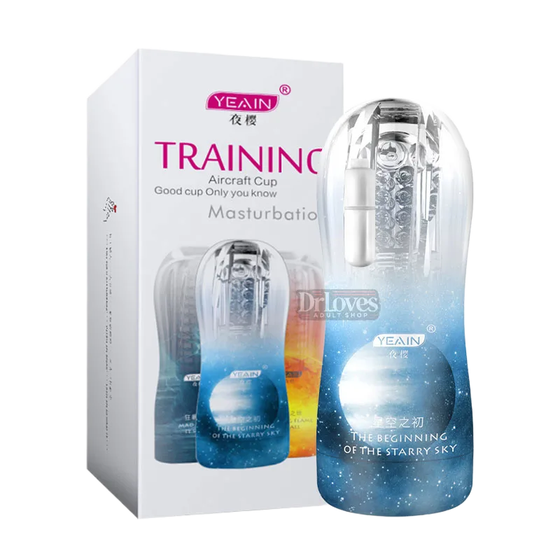Yeain Transparent Powerful Vibrating Masturbation Cup