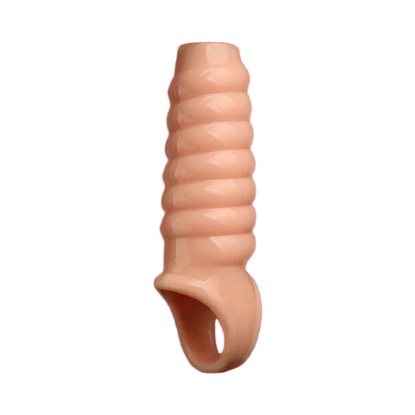 Yunman Spiral Texture Penis Sleeve Condom Enhancer Male Toy