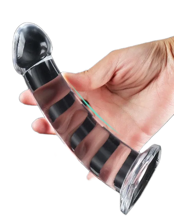 YunmanTransparentWallMountSoftFlexibleDildo