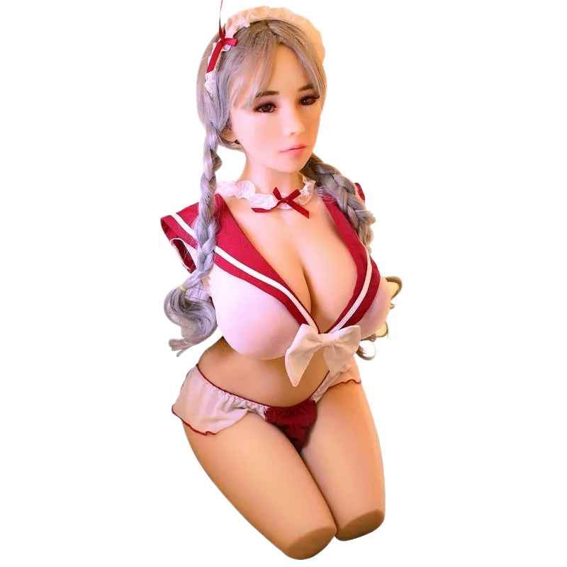 ZZ025 Red Dress Half Body Sexy Realistic Love Doll Bust